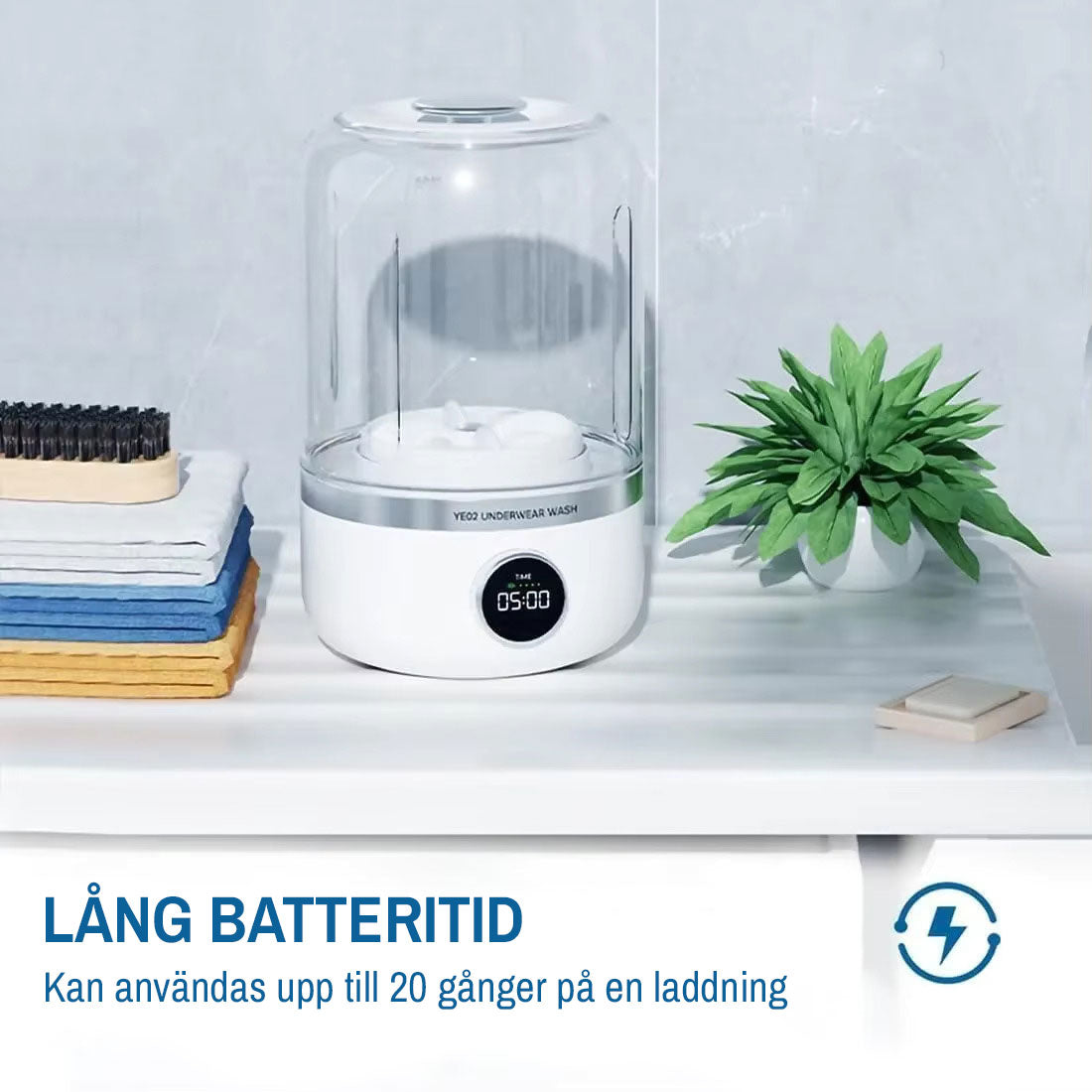 Mini Wash - Batteridriven minitvätt för underkläder